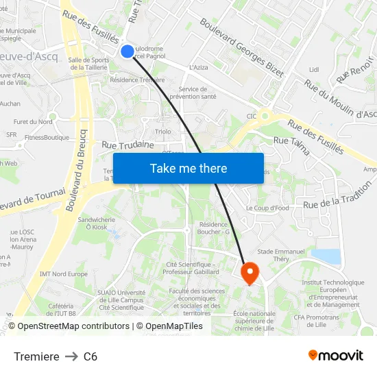 Tremiere to C6 map