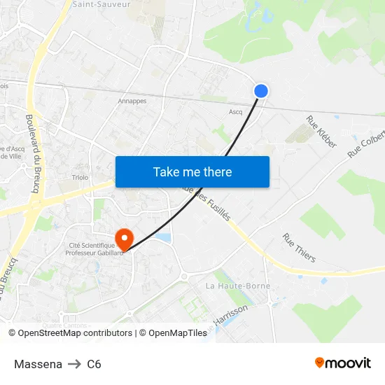 Massena to C6 map