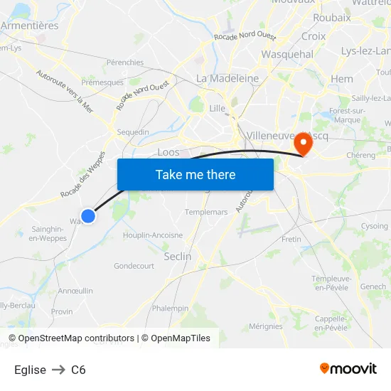 Eglise to C6 map
