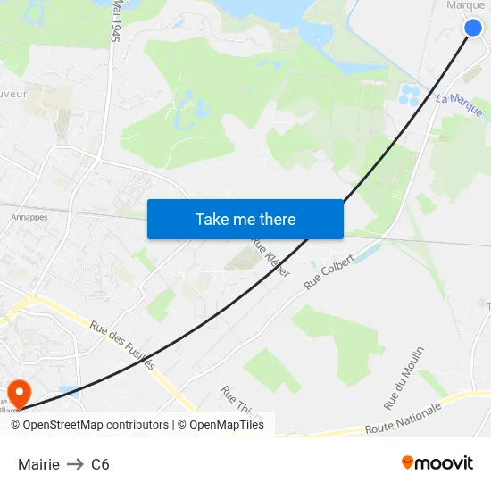 Mairie to C6 map