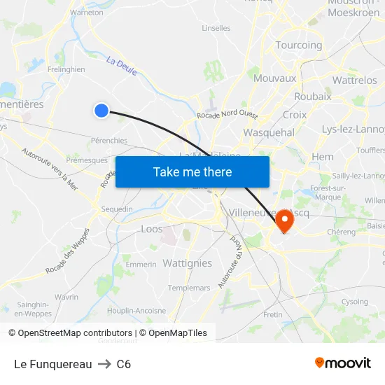 Le Funquereau to C6 map