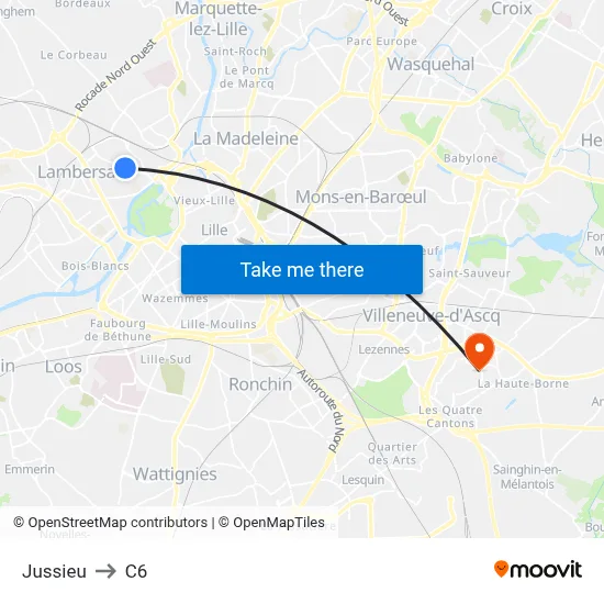 Jussieu to C6 map