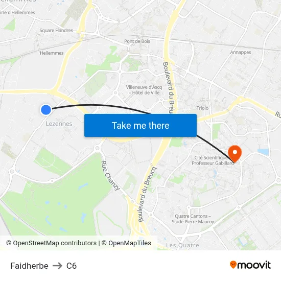 Faidherbe to C6 map