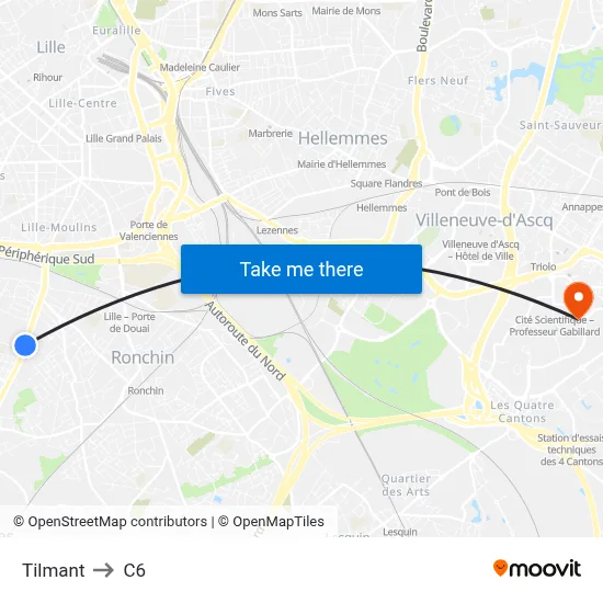Tilmant to C6 map