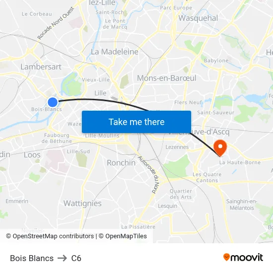 Bois Blancs to C6 map