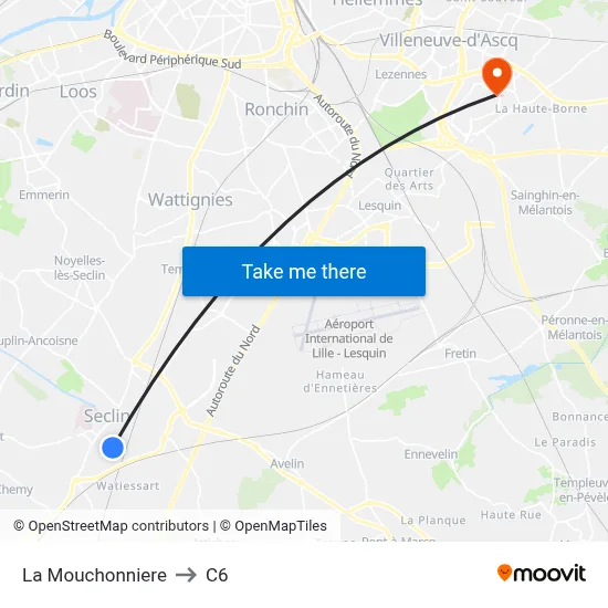 La Mouchonniere to C6 map
