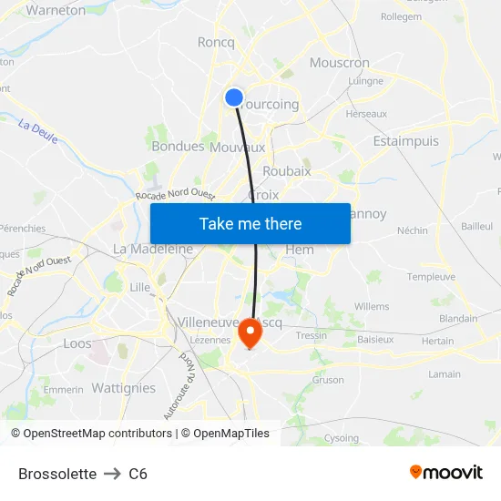 Brossolette to C6 map