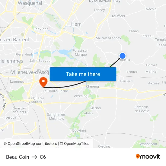 Beau Coin to C6 map