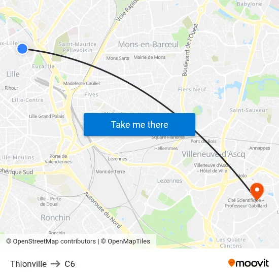 Thionville to C6 map