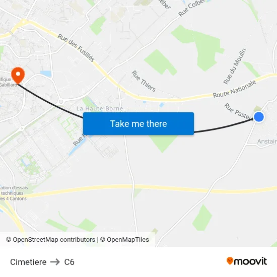Cimetiere to C6 map