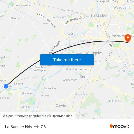 La Bassee Hdv to C6 map