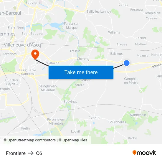 Frontiere to C6 map