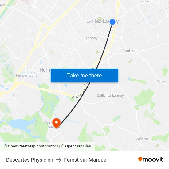 Descartes Physicien to Forest sur Marque map