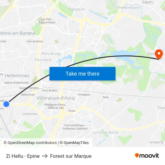 Zi Hellu - Epine to Forest sur Marque map