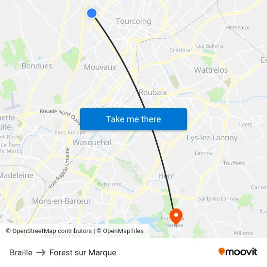 Braille to Forest sur Marque map