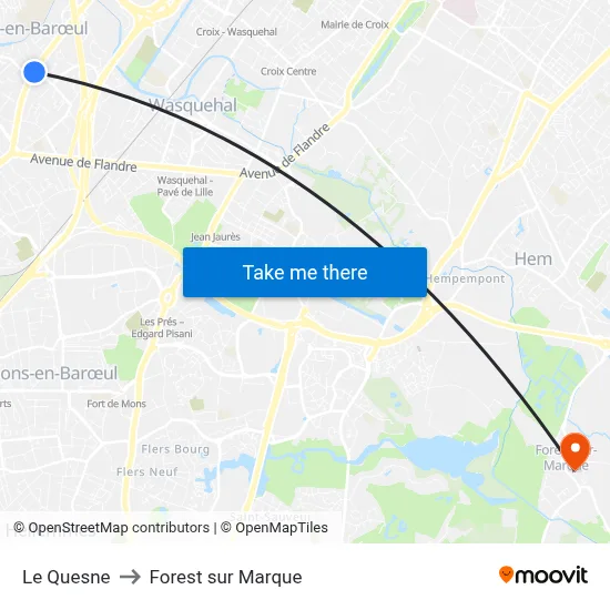 Le Quesne to Forest sur Marque map