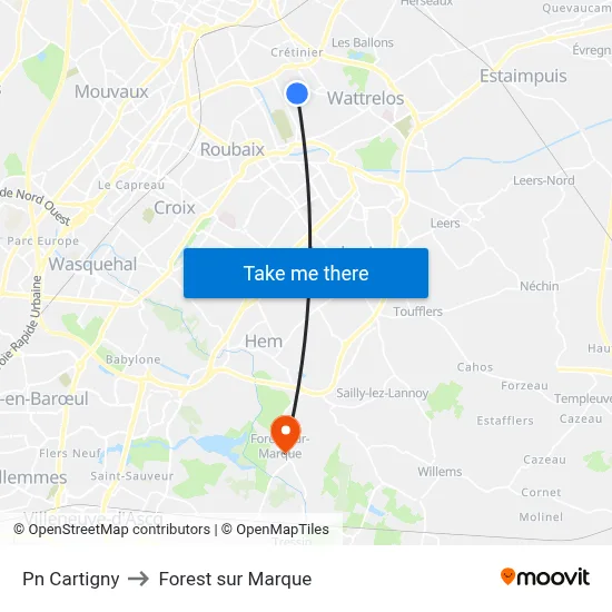 Pn Cartigny to Forest sur Marque map