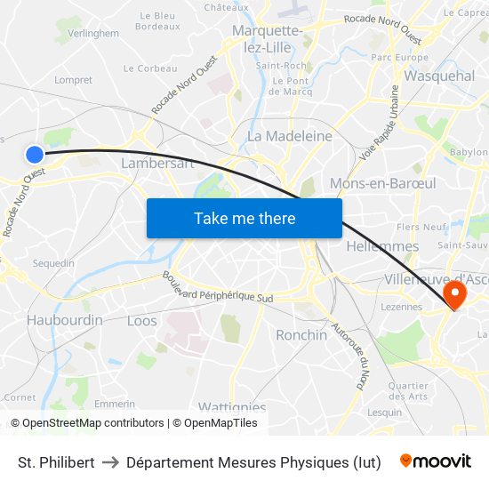 St. Philibert to Département Mesures Physiques (Iut) map