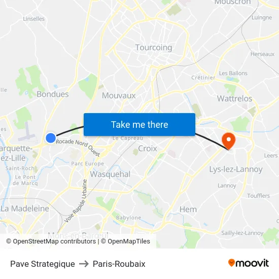Pave Strategique to Paris-Roubaix map