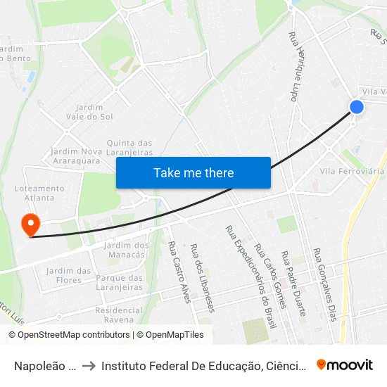 Napoleão Selmi Dei to Instituto Federal De Educação, Ciência E Tecnologia De São Paulo map