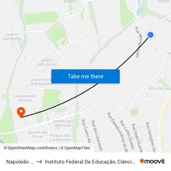 Napoleão Selmi Dei to Instituto Federal De Educação, Ciência E Tecnologia De São Paulo map