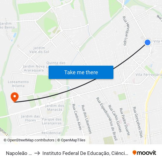 Napoleão Selmi Dei to Instituto Federal De Educação, Ciência E Tecnologia De São Paulo map