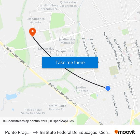 Ponto Praça Do Carmo to Instituto Federal De Educação, Ciência E Tecnologia De São Paulo map