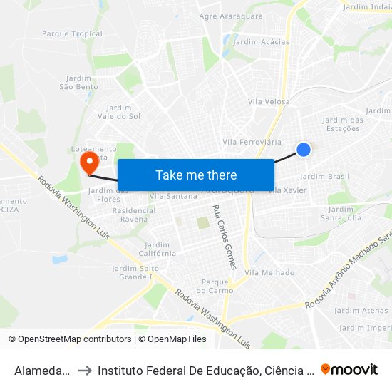 Alameda Paulista to Instituto Federal De Educação, Ciência E Tecnologia De São Paulo map