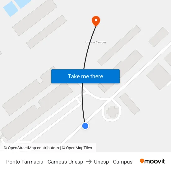 Ponto Farmacia - Campus Unesp to Unesp - Campus map