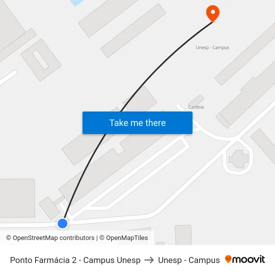 Ponto Farmácia 2 -  Campus Unesp to Unesp - Campus map