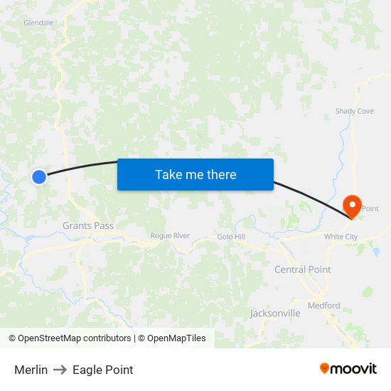 Merlin to Eagle Point map