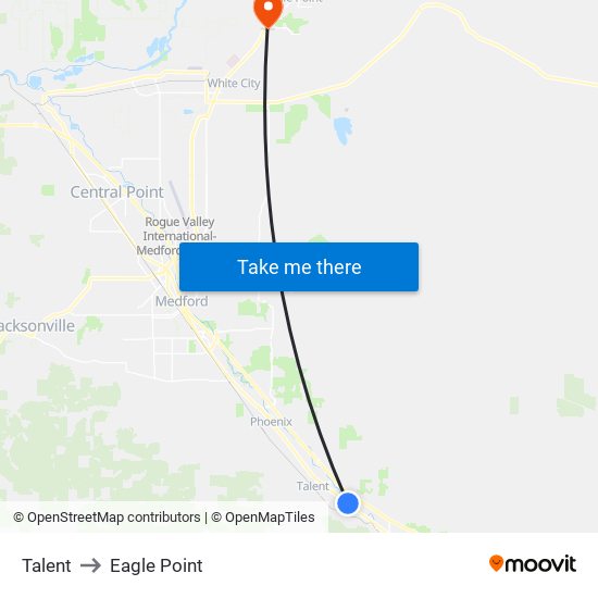 Talent to Eagle Point map