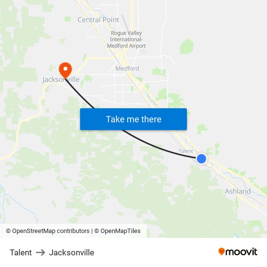 Talent to Jacksonville map