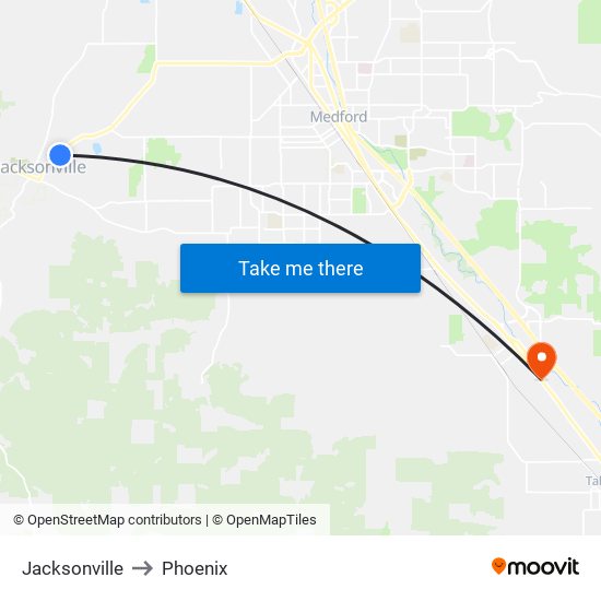 Jacksonville to Phoenix map