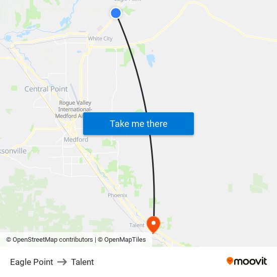 Eagle Point to Talent map