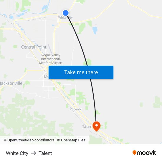 White City to Talent map