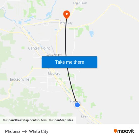 Phoenix to White City map