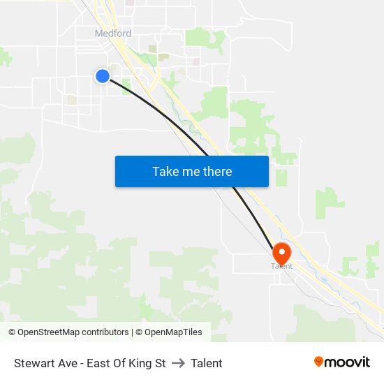 Stewart Ave - East Of King St to Talent map