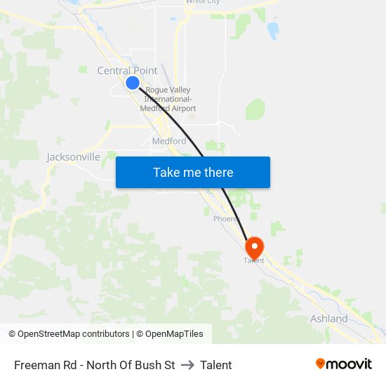 Freeman Rd - North Of Bush St to Talent map