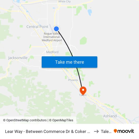 Lear Way - Between Commerce Dr & Coker Butte to Talent map