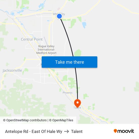 Antelope Rd - East Of Hale Wy to Talent map