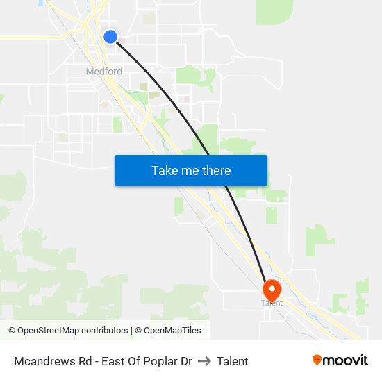 Mcandrews Rd - East Of Poplar Dr to Talent map