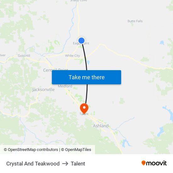 Crystal And Teakwood to Talent map