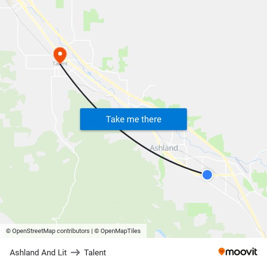 Ashland And Lit to Talent map