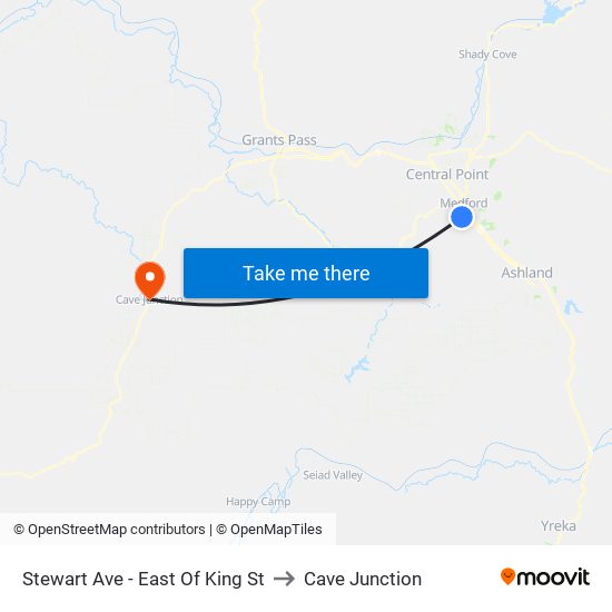 Stewart Ave - East Of King St to Cave Junction map