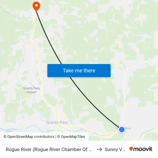 Rogue River (Rogue River Chamber Of Commerce) to Sunny Valley map