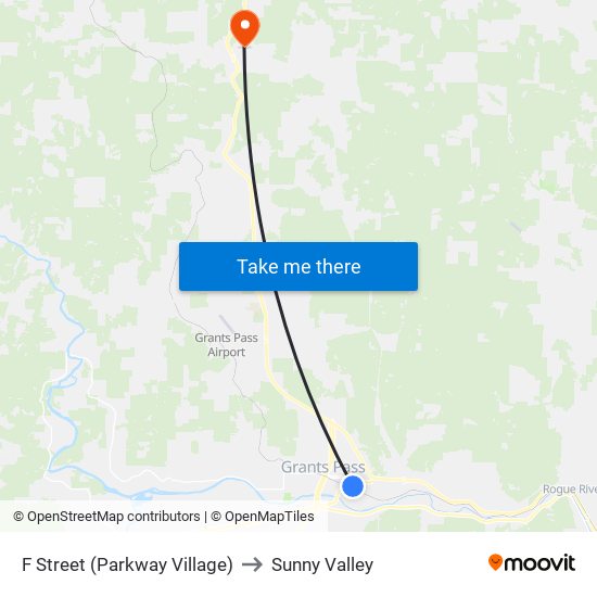 F Street (Parkway Village) to Sunny Valley map