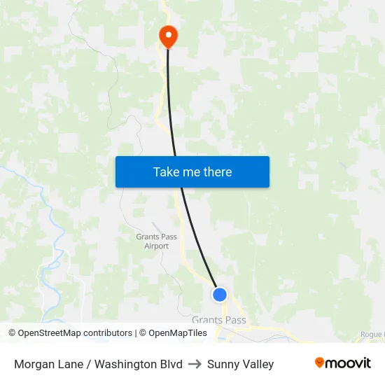 Morgan Lane / Washington Blvd to Sunny Valley map