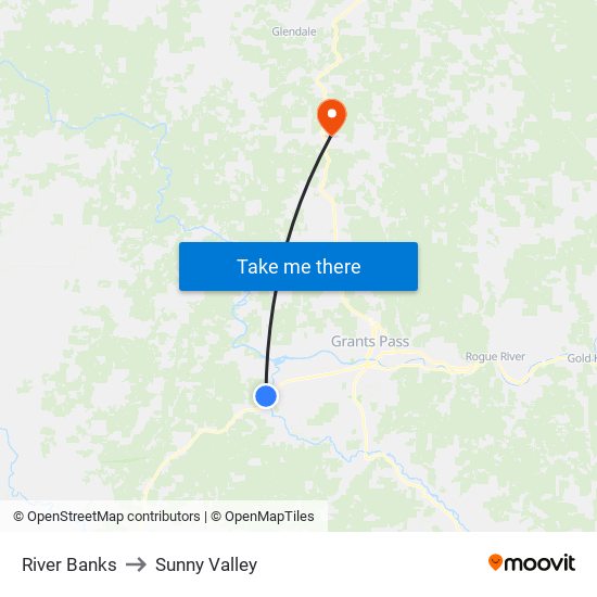 River Banks to Sunny Valley map