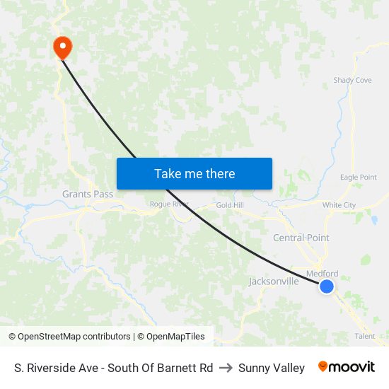 S. Riverside Ave - South Of Barnett Rd to Sunny Valley map